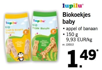 Promoties Biokoekjes baby - Lupilu - Geldig van 09/09/2019 tot 14/09/2019 bij Lidl