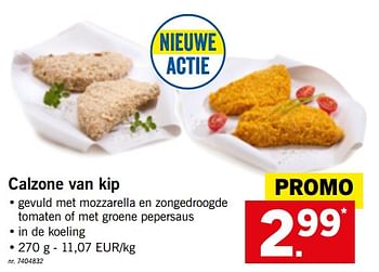 Promoties Calzone van kip - Huismerk - Lidl - Geldig van 09/09/2019 tot 14/09/2019 bij Lidl