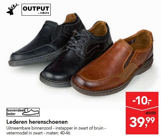 output Lederen herenschoenen Promotie bij Makro