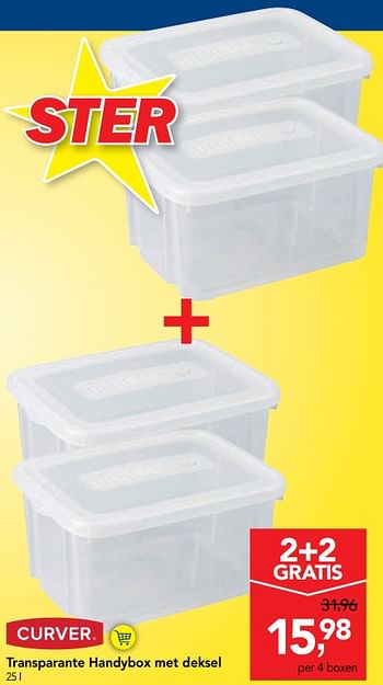 Promoties Transparante handybox met deksel - Curver - Geldig van 11/09/2019 tot 24/09/2019 bij Makro
