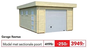 Promotions Garage rasmus model met sectionale poort - Produit maison - Makro - Valide de 11/09/2019 à 24/09/2019 chez Makro