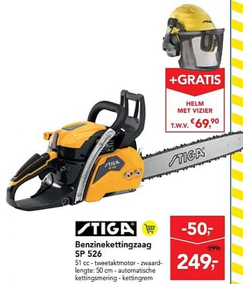 Promoties Stiga benzinekettingzaag sp 526 - Stiga - Geldig van 11/09/2019 tot 24/09/2019 bij Makro