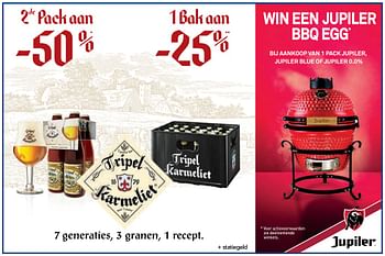 Promoties 2de pack aan -50% - TRipel Karmeliet - Geldig van 11/09/2019 tot 24/09/2019 bij Makro