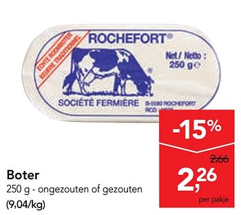 Promoties Boter ongezouten of gezouten - Rochefort - Geldig van 11/09/2019 tot 24/09/2019 bij Makro