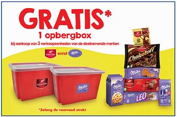 Promoties Gratis 1 opbergbox bij aankoop van 3 verkoopeenheden van de deelnemende merken - Huismerk - Makro - Geldig van 11/09/2019 tot 24/09/2019 bij Makro