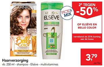 Promoties Haarverzorging shampoo - elsève - multivitamines - Elseve - Geldig van 11/09/2019 tot 24/09/2019 bij Makro