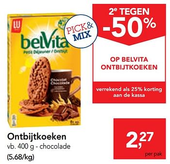 Promoties Ontbijtkoeken chocolade - Belvita - Geldig van 11/09/2019 tot 24/09/2019 bij Makro