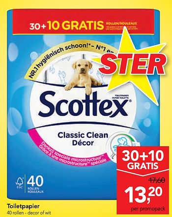 Promoties Toiletpapier - Scottex - Geldig van 11/09/2019 tot 24/09/2019 bij Makro
