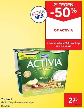 Promoties Yoghurt hazelnoot en appel - Danone - Geldig van 11/09/2019 tot 24/09/2019 bij Makro