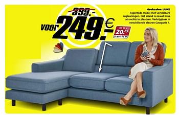 Promoties Hoeksalon luke - Huismerk - Seats and Sofas - Geldig van 09/09/2019 tot 15/09/2019 bij Seats and Sofas
