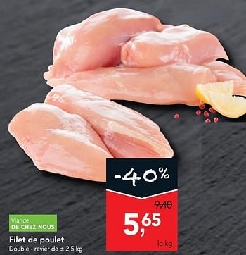 Promoties Filet de poulet - Huismerk - Makro - Geldig van 11/09/2019 tot 24/09/2019 bij Makro