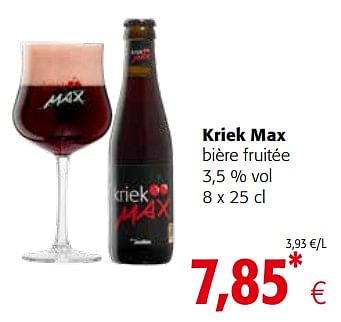 Promotions Kriek max bière fruitée - Brouwerij Omer Vander Ghinste - Valide de 28/08/2019 à 10/09/2019 chez Colruyt
