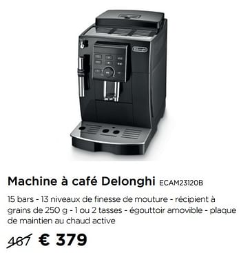 Promoties Machine à café delonghi ecam23120b - Delonghi - Geldig van 02/09/2019 tot 30/09/2019 bij Molecule