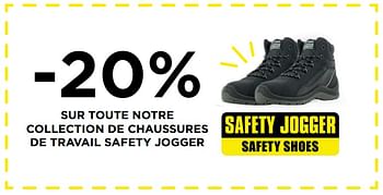 Promotions -20% sur toute notre collection de chaussures de travail safety jogger - Safety Jogger - Valide de 02/09/2019 à 30/09/2019 chez Molecule