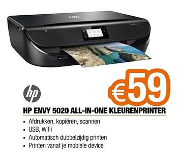 Promoties Hp envy 5020 all-in-one kleurenprinter - HP - Geldig van 02/09/2019 tot 30/09/2019 bij Expert