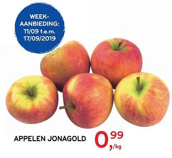 Promotions Appelen jonagold - Produit maison - Alvo - Valide de 11/09/2019 à 24/09/2019 chez Alvo
