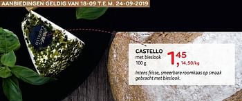 Promoties Castello met bieslook - Castello - Geldig van 18/09/2019 tot 24/09/2019 bij Alvo