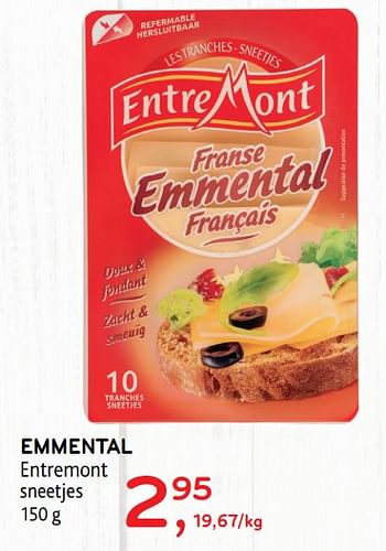 Promoties Emmental entremont - Entre Mont - Geldig van 11/09/2019 tot 24/09/2019 bij Alvo