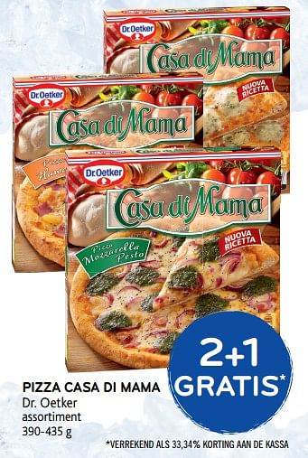 Promoties Pizza casa di mama dr. oetker 2+1 gratis - Dr. Oetker - Geldig van 11/09/2019 tot 24/09/2019 bij Alvo