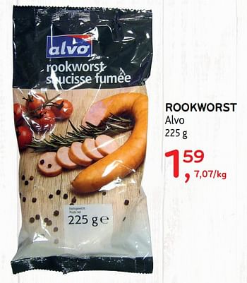 Promoties Rookworst alvo - Huismerk - Alvo - Geldig van 11/09/2019 tot 24/09/2019 bij Alvo