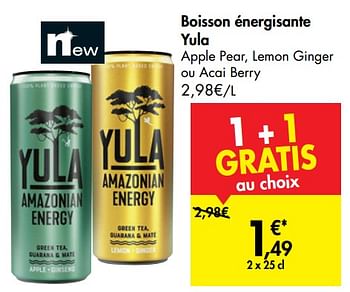 Promoties Boisson énergisante yula - Yula  - Geldig van 04/09/2019 tot 16/09/2019 bij Carrefour