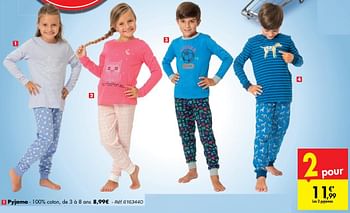 Promoties Pyjama - Huismerk - Carrefour  - Geldig van 04/09/2019 tot 16/09/2019 bij Carrefour