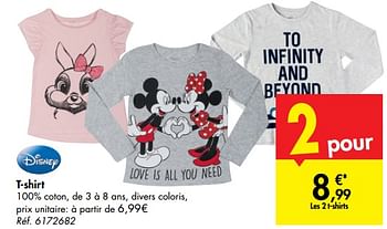 Promotions T-shirt - Disney - Valide de 04/09/2019 à 16/09/2019 chez Carrefour