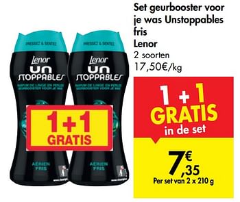 Promotions Set geurbooster voor je was unstoppables fris lenor - Lenor - Valide de 04/09/2019 à 16/09/2019 chez Carrefour