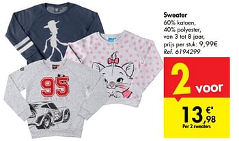 Promoties Sweater - Huismerk - Carrefour  - Geldig van 04/09/2019 tot 16/09/2019 bij Carrefour