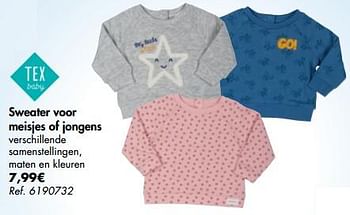 Promoties Sweater voor meisjes of jongens - Tex - Geldig van 04/09/2019 tot 16/09/2019 bij Carrefour