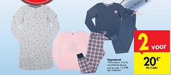 Promoties Pyjamabroek - Huismerk - Carrefour  - Geldig van 04/09/2019 tot 16/09/2019 bij Carrefour