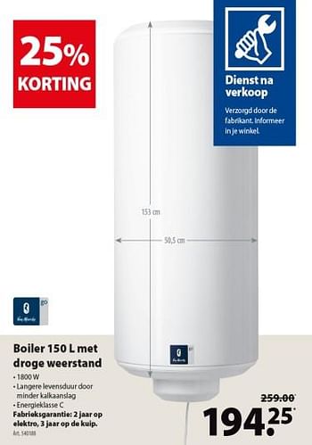 Promoties Boiler met droge weerstand - Van Marcke - Geldig van 04/09/2019 tot 17/09/2019 bij Gamma