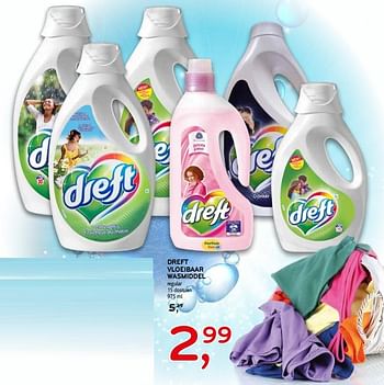 Promoties Dreft vloeibaar wasmiddel - Dreft - Geldig van 04/09/2019 tot 17/09/2019 bij C&B