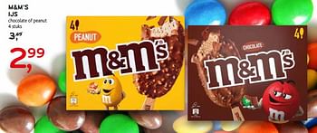 Promoties M+m`s ijs chocolate of peanut - M&M 's - Geldig van 04/09/2019 tot 17/09/2019 bij C&B
