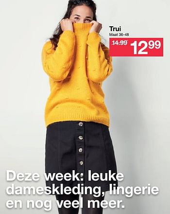 Promoties Trui - Huismerk - Zeeman  - Geldig van 07/09/2019 tot 13/09/2019 bij Zeeman