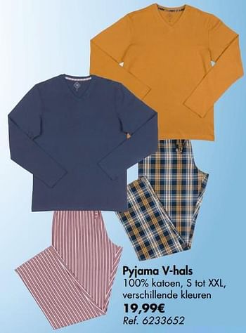 Promotions Pyjama v-hals - Produit maison - Carrefour  - Valide de 04/09/2019 à 16/09/2019 chez Carrefour