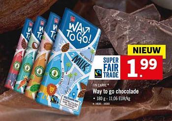 Promoties Way to go chocolade - Fin Carré - Geldig van 16/09/2019 tot 21/09/2019 bij Lidl