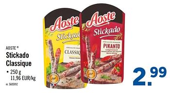 Promoties Stickado classique - Aoste - Geldig van 16/09/2019 tot 21/09/2019 bij Lidl