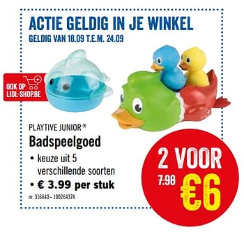 Promoties Badspeelgoed - Playtive Junior - Geldig van 16/09/2019 tot 21/09/2019 bij Lidl