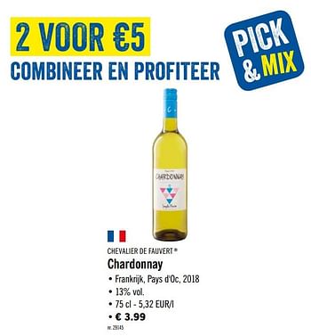 Promoties Chardonnay - Witte wijnen - Geldig van 16/09/2019 tot 21/09/2019 bij Lidl