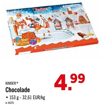 Promoties Chocolade - Kinder - Geldig van 16/09/2019 tot 21/09/2019 bij Lidl