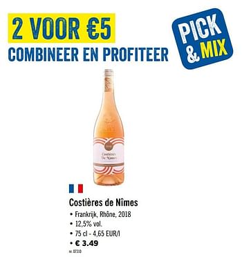 Promoties Costières de nîmes - Rode wijnen - Geldig van 16/09/2019 tot 21/09/2019 bij Lidl