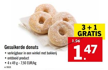 Promoties Gesuikerde donuts - Huismerk - Lidl - Geldig van 16/09/2019 tot 21/09/2019 bij Lidl