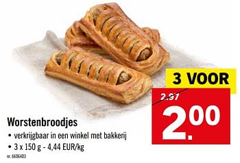 Promoties Worstenbroodjes - Huismerk - Lidl - Geldig van 16/09/2019 tot 21/09/2019 bij Lidl