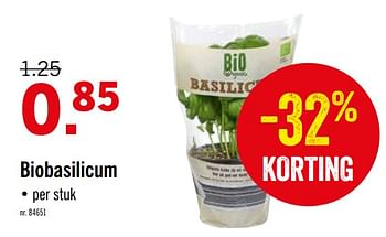Promoties Biobasilicum - Huismerk - Lidl - Geldig van 16/09/2019 tot 21/09/2019 bij Lidl