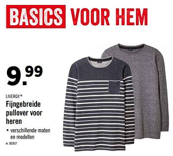 Promoties Fijngebreide pullover voor heren - Livergy - Geldig van 16/09/2019 tot 21/09/2019 bij Lidl