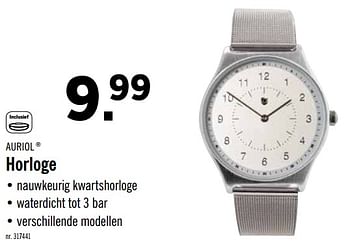Promoties Horloge - Auriol - Geldig van 16/09/2019 tot 21/09/2019 bij Lidl