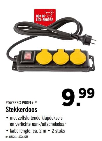 Promotions Stekkerdoos - PowerFix - Valide de 16/09/2019 à 21/09/2019 chez Lidl