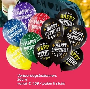 Promoties Verjaardagsballonnen - Huismerk - Ava - Geldig van 09/09/2019 tot 03/11/2019 bij Ava