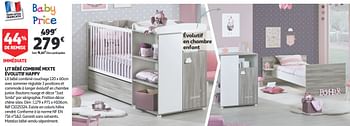 Produit Maison Auchan Ronq Lit Bebe Combine Mixte Evolutif Happy En Promotion Chez Auchan Ronq